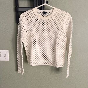 Theory White mesh Sweater